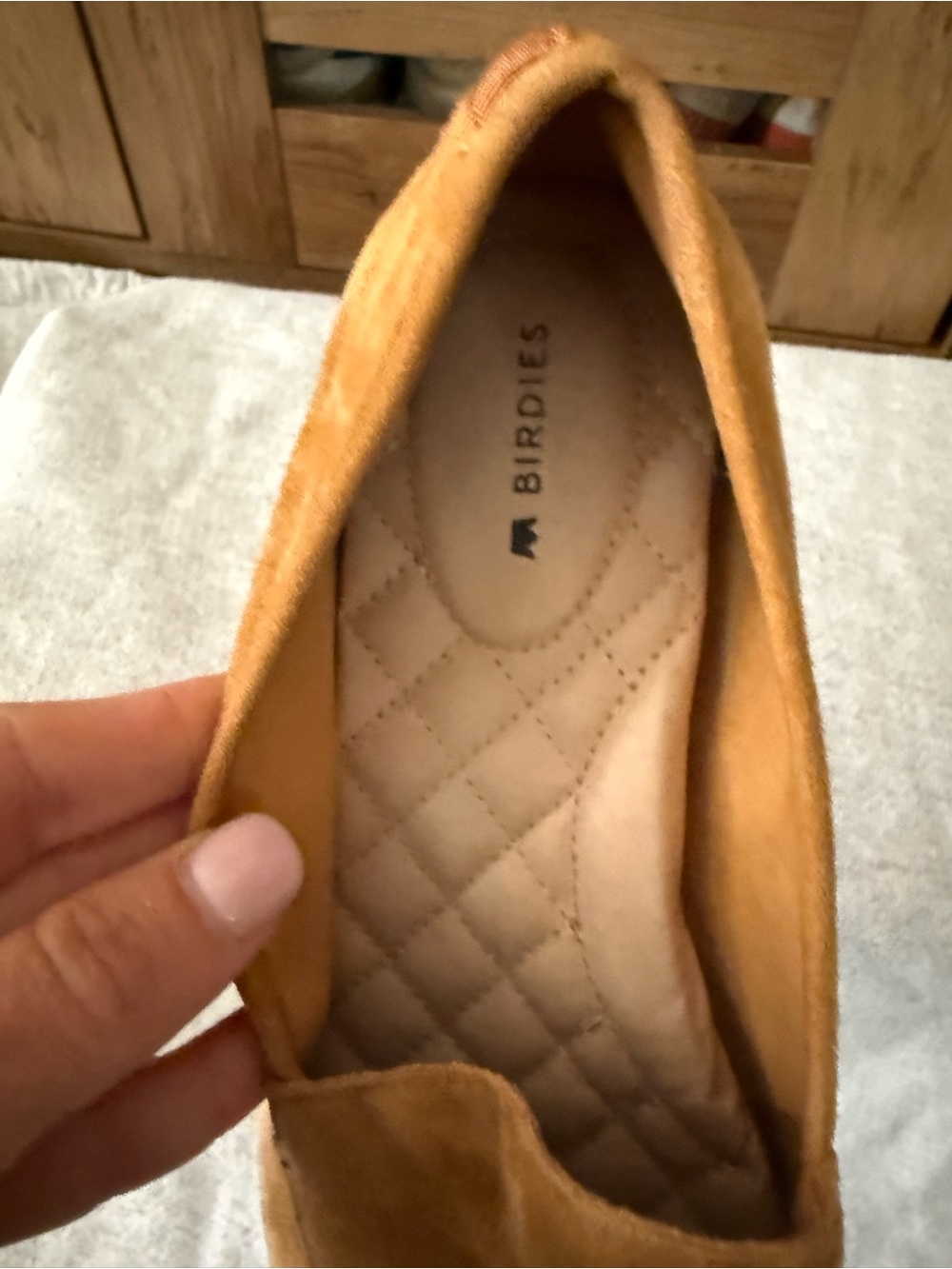 Birdies Men's Tan Suede Slip-On Loafers - Picture 4 of 9